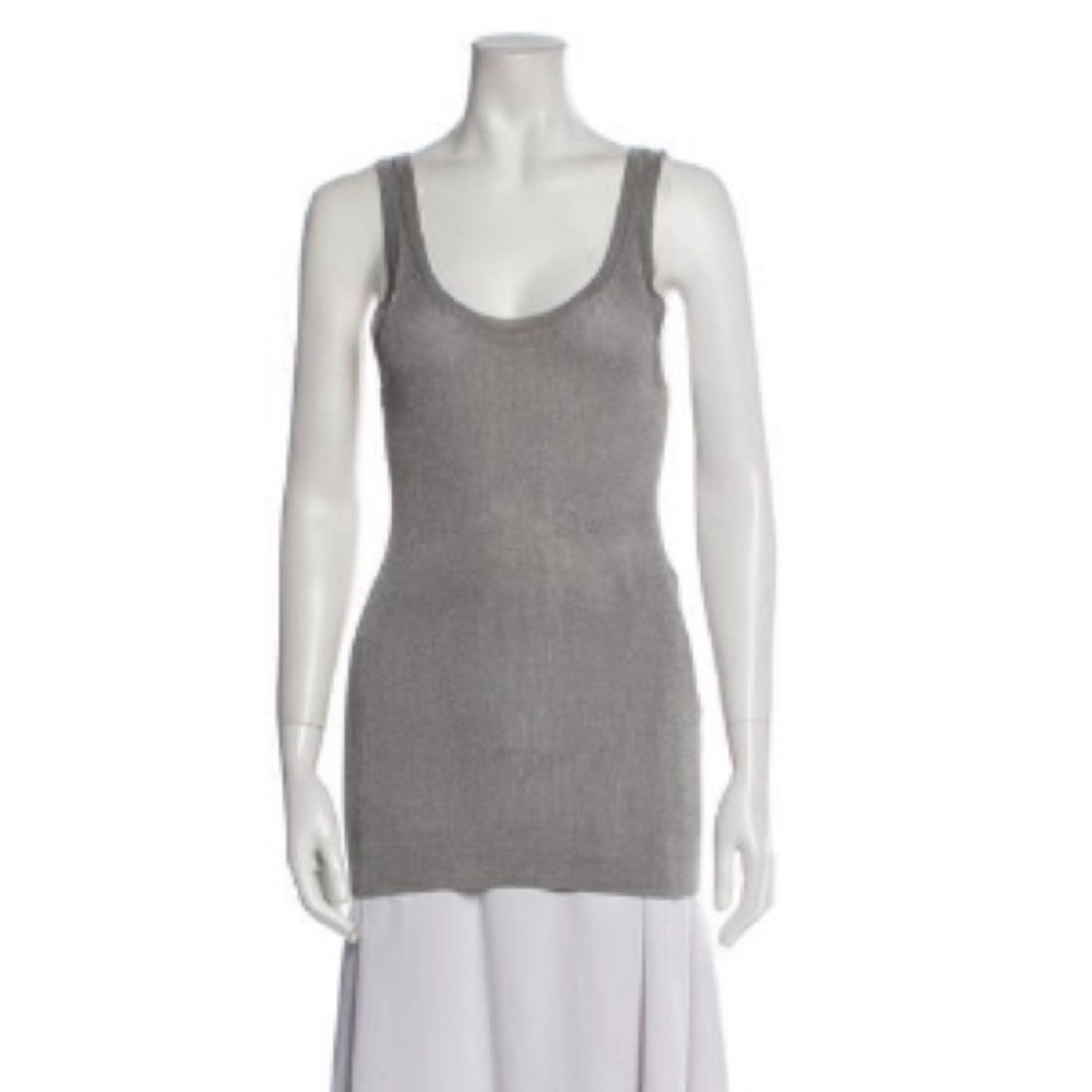 Vince Shimmery Grey Tank Top
